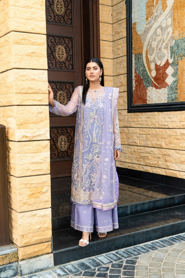 Unstiched Embroided Net Suit Saher 24-1201